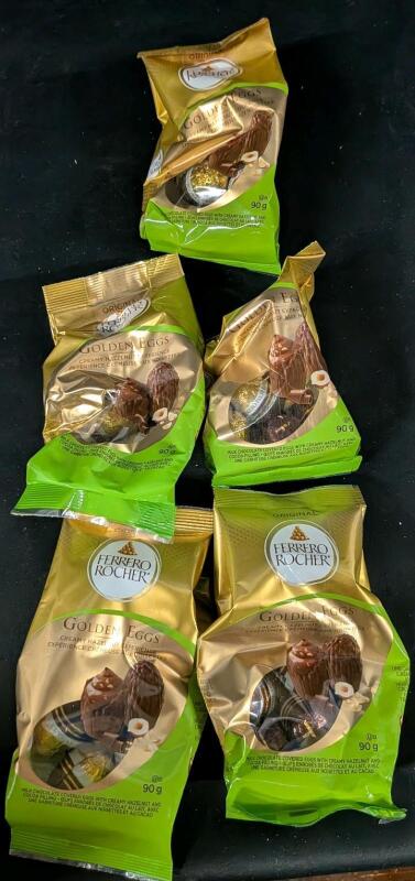 [BB 2025 JN 20] 5 New Ferrero Rocher Golden Eggs.