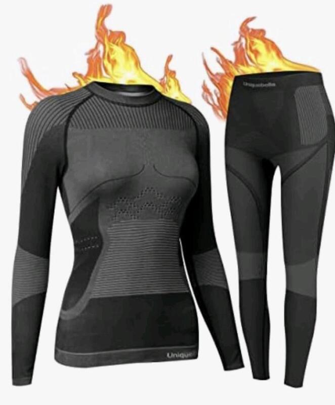 New Size XL Women's UNIQUEBELLA Thermal Underwear Long Johns Base Layer Set for Women Athletic Underwear Set
