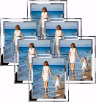 New 6-Pack Silver Glass Photo Frames for 8" x 10" Photos
