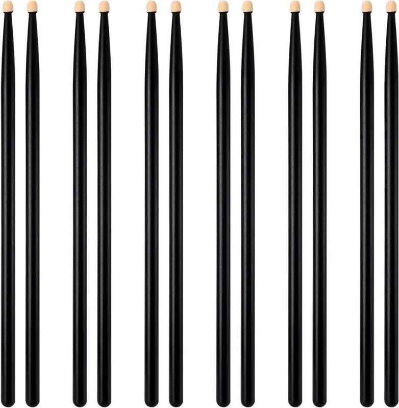 6 Pairs of Full Length Drum Sticks
