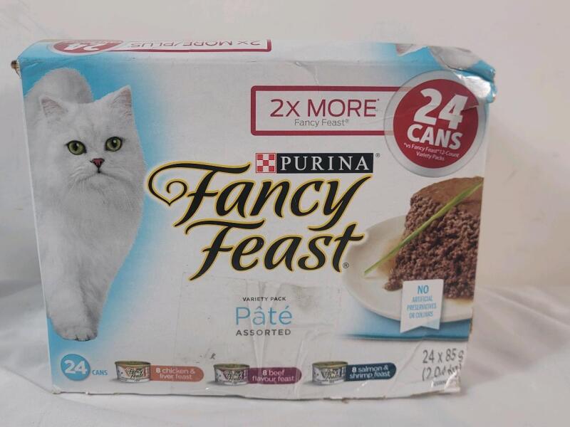 New - 24-Cans Fancy Feast Variety Pack P&acirc;t&eacute; Catfood . Best Before : 2026 DEC .