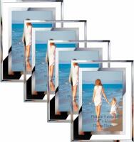 New 4-Pack Silver Glass Photo Frames for 8" x 10" Photos