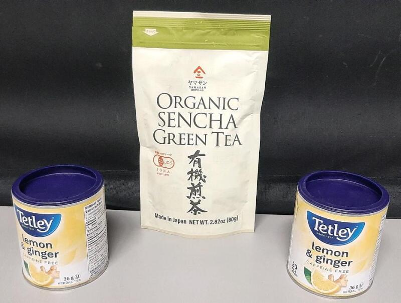 2 New Tetley Lemon & Ginger Herbal Tea Organic Sencha Green Tea