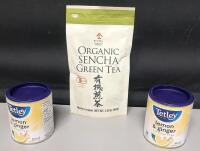2 New Tetley Lemon & Ginger Herbal Tea Organic Sencha Green Tea