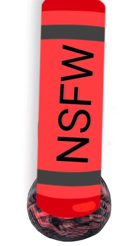 New Sealed WILDOLO Silicone Premium Dildo Kaatje With Suction Base (Black & Red), 6.2"