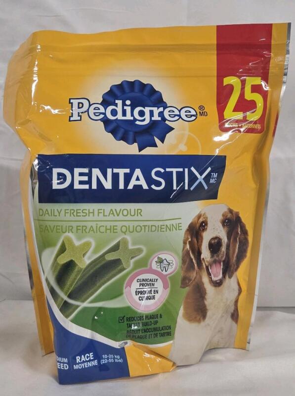 (BB053025) New Pedigree Denta Stix 25 Sticks Bag