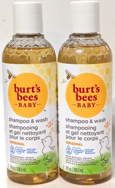 2 New BURT'S BEES Baby Shampoo & Wash : Original
