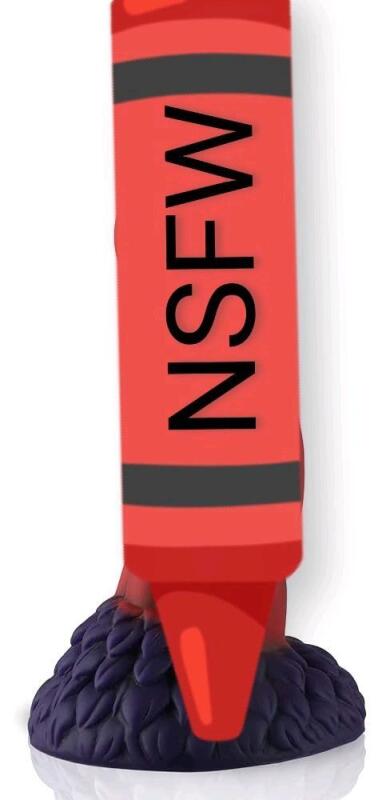 [Adults Only] Wildolo Realistic Silicone Dildo, 8.2 Inch Classic Dildo with Suction Cup, Sex Toy for Adults - Beleala (Black & Red) ...Looks Like A Drippy Draconic Candle