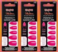 3 New SALLY HANSEN &times; RING POP, Salon Effects Perfect Manicure : Straw-Jelly, 24 Almond Nails + Adhesive Tabs & Nail Glue Per Pack
