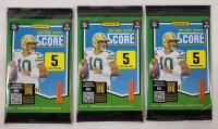 2025 Panini Score NFL Football Sealed Trading Card Wax Packs , Three (3) Sealed Packs