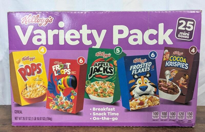 BB [OCT 30 2025] New: Kellogg's Cereal Variety Pack - 25 Mini Boxes