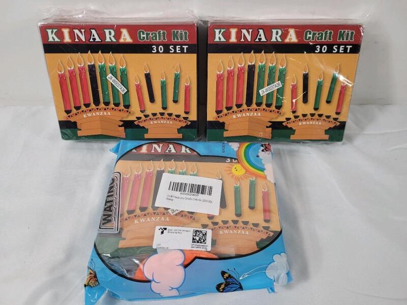 Three (3) New Kinara Candle Making Craft Kits .