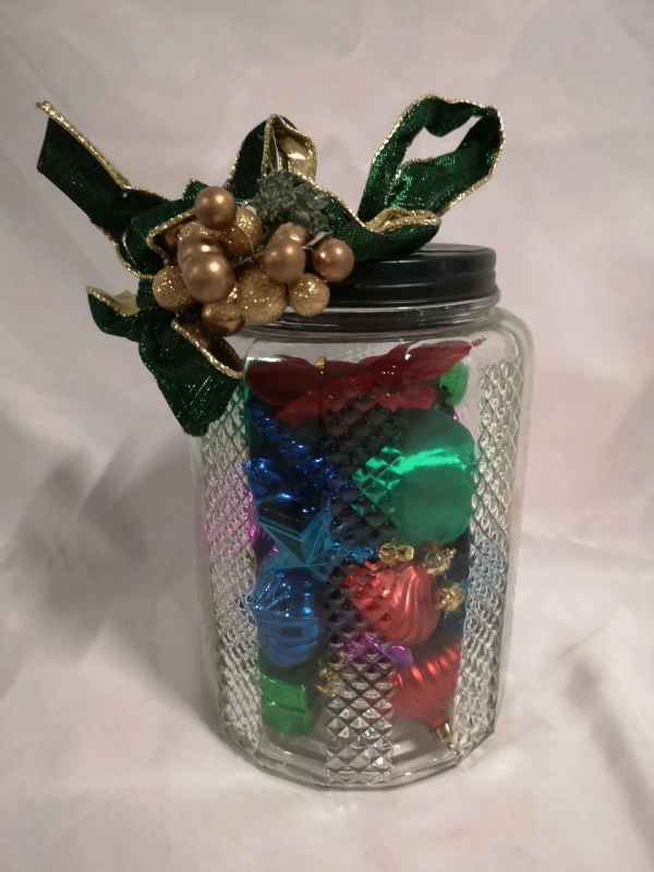 Christmas Decor - Large Glass Jar