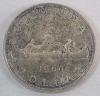 1960 Canadian Silver One Dollar Coin .