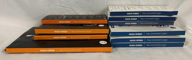10 New High Speed Nylon and Braided Cables, Various Types