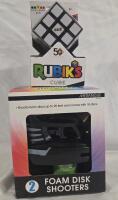 New Rubiks Cube & 2 Foam Disk Shooters