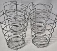 4 Kitchen Metal Utensil Holders 7" Tall