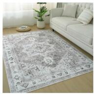 New BRICHOEE 3x5 Area Rug for Living Room Vintage Floral Area Rug