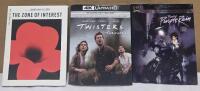 3 New Ultra HD Movies The Zone Of Interest, Twisters and Tornades, Prince Purple Rain