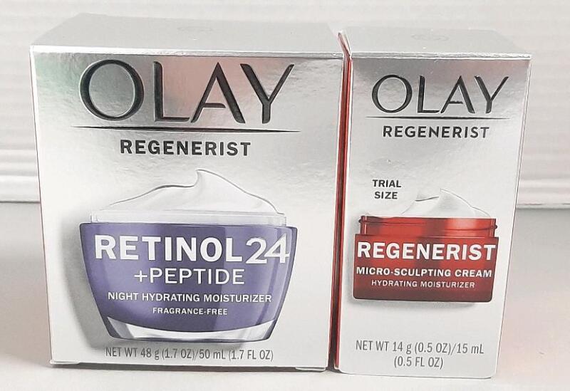 New Olay Regenerist Night Hydratinf Moisturizer & Micro-Sculpting Cream