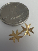 9K Yellow Gold Radiant Star Stud Earrings - 2