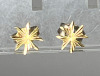 9K Yellow Gold Radiant Star Stud Earrings - 4