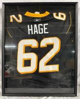 Autographed Hamilton Tiger Cats #62 Marwan Hage Jersey in Framed Display Case/Shadow Box