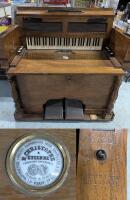 [WOW!!!] Possibly Antique Smithson & Son Liverpool / H. Christophe Etienne Repurposed Organ Desk, 46" Tall With Moving Bellow Pedals