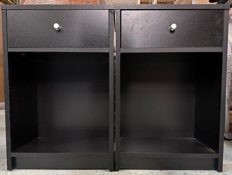 2 Bedside Tables; 1 Drawer - 16&rdquo; x 12&rdquo; x 24&rdquo;