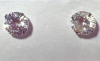 14K white Gold Cubic Zirconia Stud Earrings