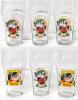 6 Vintage 1997 Holiday Santa COCA-COLA Glasses, 6.75" Tall, No Chips or Cracks