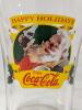 6 Vintage 1997 Holiday Santa COCA-COLA Glasses, 6.75" Tall, No Chips or Cracks - 6