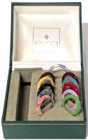 Vintage GUCCI 11/12 Interchangeable Watch Bezels in Original (Broken) Box (Does Not Include Watch)