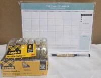New family Planner Monthly schedule, & 6 Rolls Scotch Double Sided