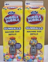 2 New Original Dubble Bubble Gumballs Machine Size Refills