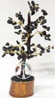 New BLACK TOURMALINE Crystal Tree Bonsai Money Trees Aura Crystal Cleansing Reiki Healing Feng Shui Prosperity Stones & Crystals Positive Energy Gem Figurines Good Luck Golden Wire With Tree of Life Pendant