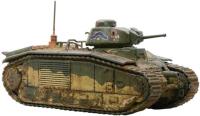 As-New Warlord Bolt Action Char B1 Bis Tank 1:56 Tabletop Miniatures - Plastic Paintable Miniature WWII Soldiers Set, Unpainted Table Top 28mm Military Minifigures for Adults - Gaming Figurines Pack (No Box)