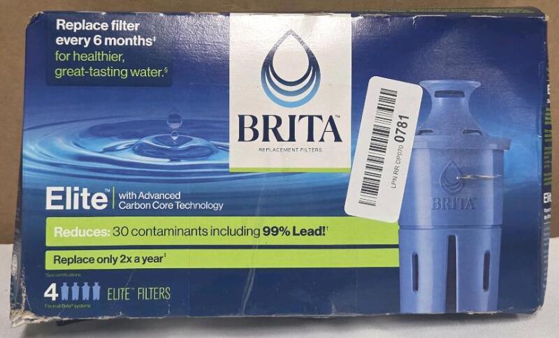 New Brita Elite Replacement Filters 4Pck