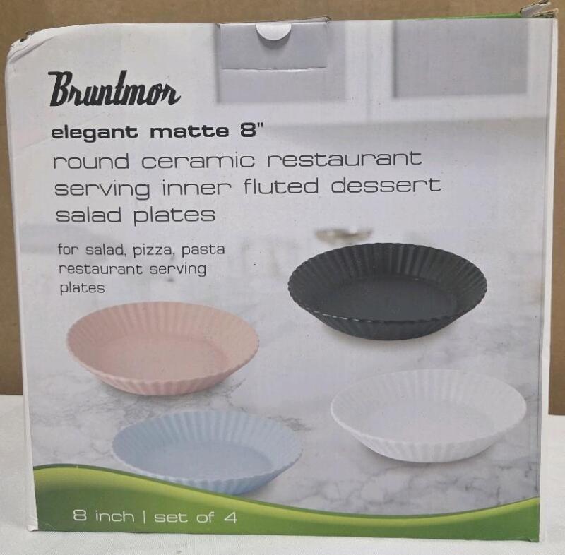 New Bruntmqn Elegant Matte 8" Round Ceramic Plates