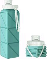 New Food-Grade BPA-Free Collapsible / Foldable Silicone Travel Bottle / 610ml for Travel Gym Hiking Camping Running Sport