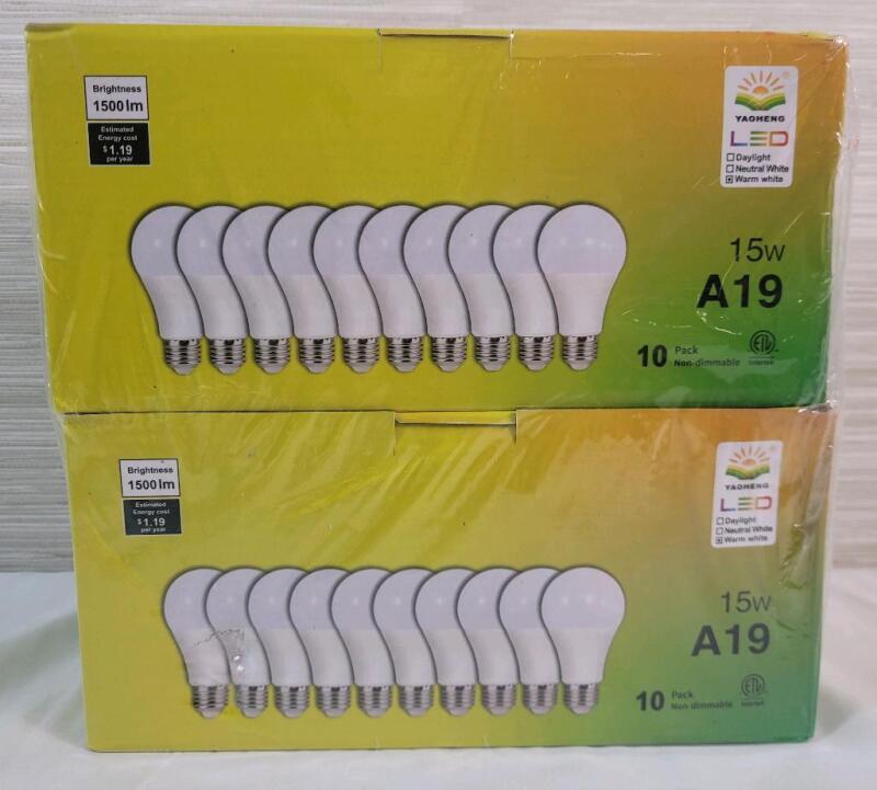 20 New Master LED 1500lm 15W Non-Dimmable Light Bulbs , Warm White .