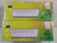 20 New Master LED 1500lm 15W Non-Dimmable Light Bulbs , Warm White .