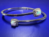 925 Sterling Hinged Bypass Opal Bracelet - 5