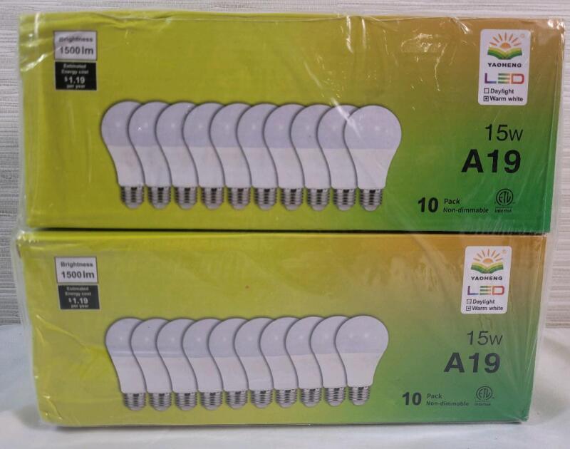 20 New Master LED 1500lm 15W Non-Dimmable Light Bulbs , Warm White .