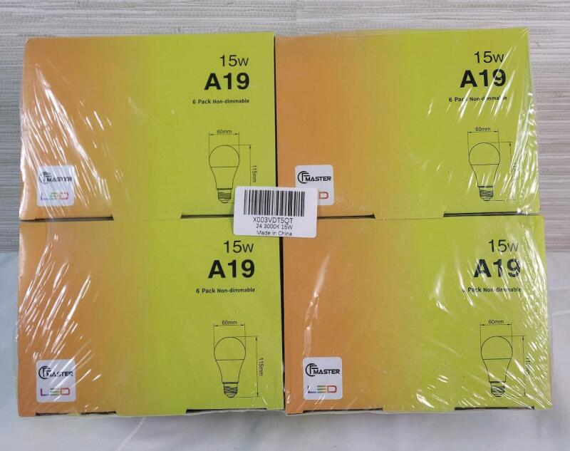 24 New Master LED 1500lm 15W Non-Dimmable Light Bulbs , Warm White .