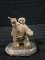 Vintage signed soapstone Inuit figure