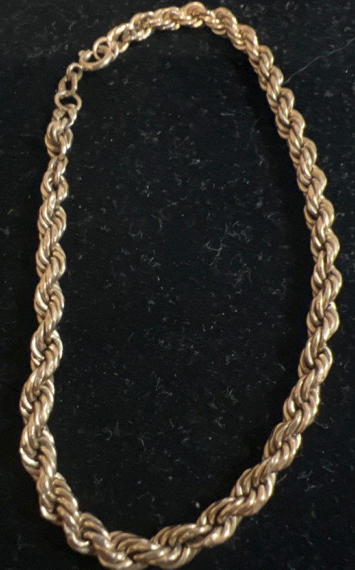 10K Yellow Gold Thick Rope Chain Bracelet