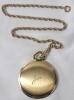 Vintage BULOVA Pocketwatch with Chain . Engraved on Front and Back . Tested Working - 2
