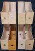 Eight (8) Wooden Shelf File Dividers . Each measures 3 &frac34;"&times;12"&times;9 &frac34;