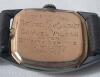 Vintage Tavannes Manual Wind Wristwatch with Sub-Second Dial & Leather Band , 10kt Apex Gold Filled . 25 Years of Service at The Steel Co. of Canada Engraved on Back - 1944 . Tested Working - 4